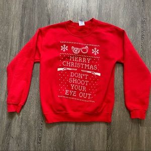 A Christmas Story Sweater Red Size Small Crew Neck